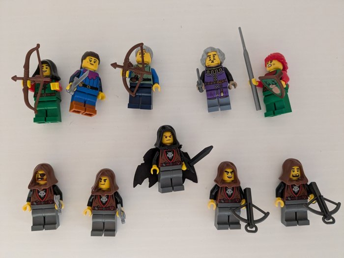 Lego - Minifigurer - 10 nuove minifigure Lego Castle Wolfpack e Forestman