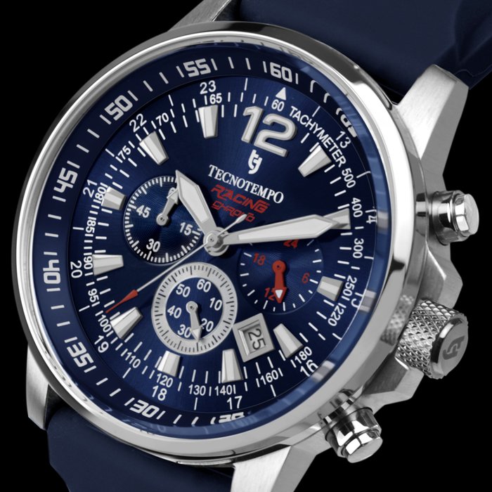 Tecnotempo - Chronograph 100M - "Racing Chrono" Limited Edition - - Ingen mindstepris - TT.100G.RCBL (Blue) - Mænd - 2011-nu