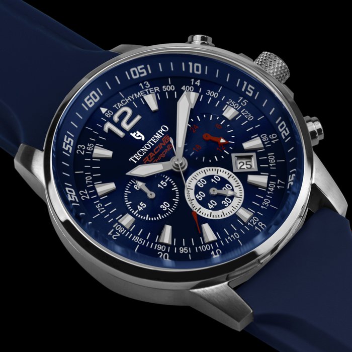 Tecnotempo - Chronograph 100M WR - "Racing Chrono" Limited Edition - - - TT100GRCBL (Blue) - Mænd - 2011-nu