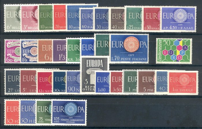 Europa CEPT  - 10 komplette bind 1960/1969 - CW (Michel 2019): 873 euro