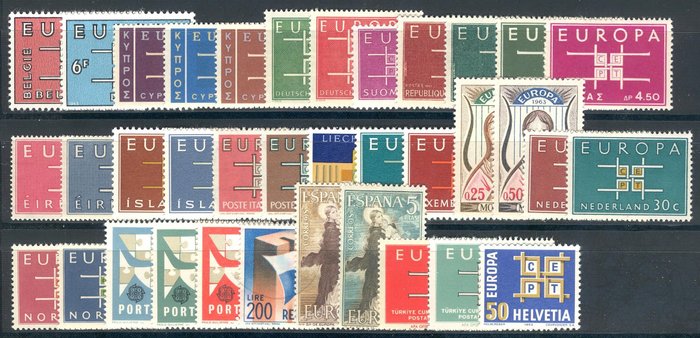 Europa CEPT  - 10 komplette bind 1960/1969 - CW (Michel 2019): 873 euro