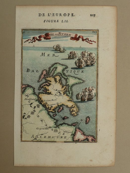 Europa - Tyskland / Rügen; A.M. Mallet - Isle de Rugen - 1681-1700