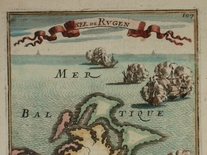 Europa - Tyskland / Rügen; A.M. Mallet - Isle de Rugen - 1681-1700