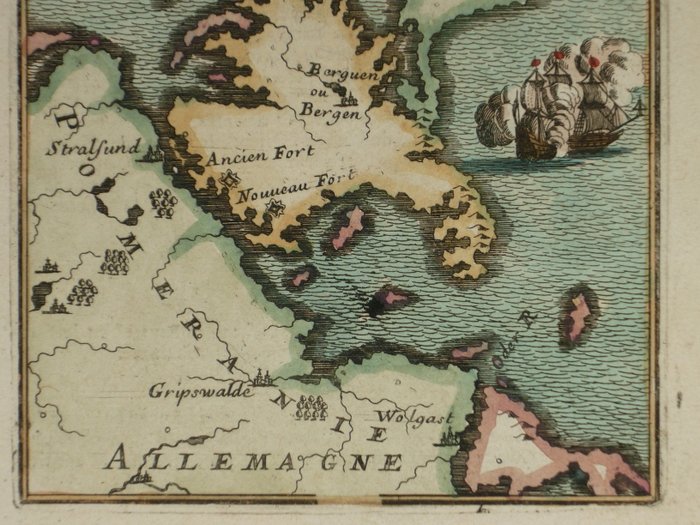 Europa - Tyskland / Rügen; A.M. Mallet - Isle de Rugen - 1681-1700