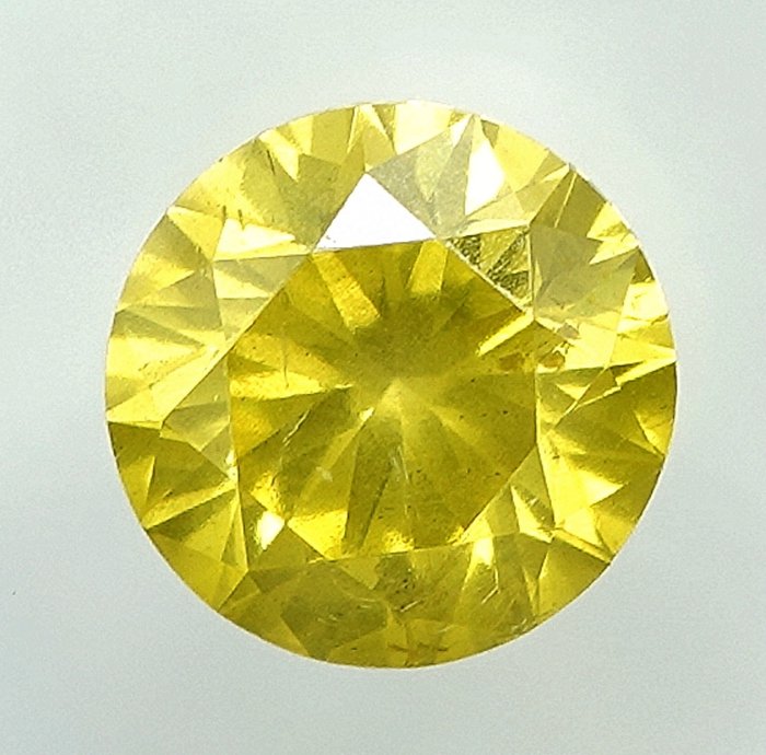 1 pcs Diamant  (Farvebehandlet)  - 1.00 ct - Fancy intense Gul - I1 - Gem Report Antwerp (GRA)