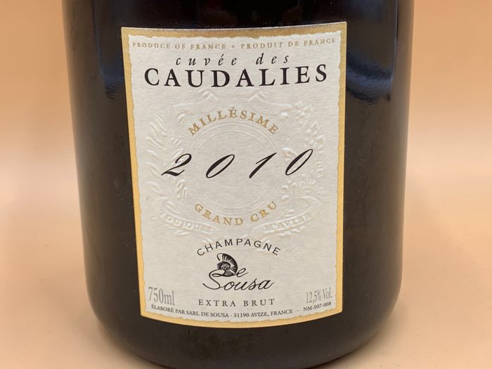 2010 De Sousa, Extra Brut "Cuvée des Caudalies" - Champagne Grand Cru - 1 Flaske (0,75L)