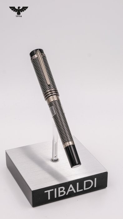 Tibaldi - New York - Black  Ruthenium + Wallet GIFT!! - Rollerpen