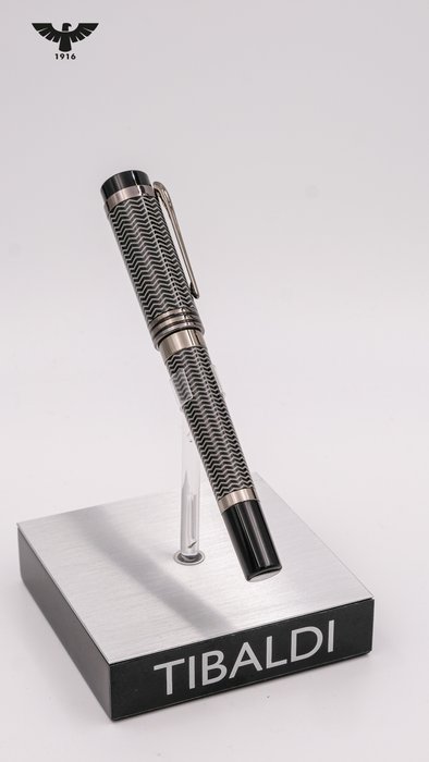 Tibaldi - New York - Black  Ruthenium + Wallet GIFT!! - Rollerpen