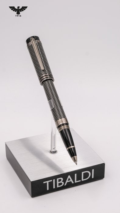 Tibaldi - New York - Black  Ruthenium + Wallet GIFT!! - Rollerpen