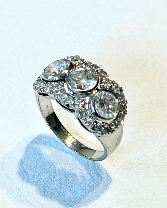 Ring Hvidguld Diamant  (Natur) - Diamant