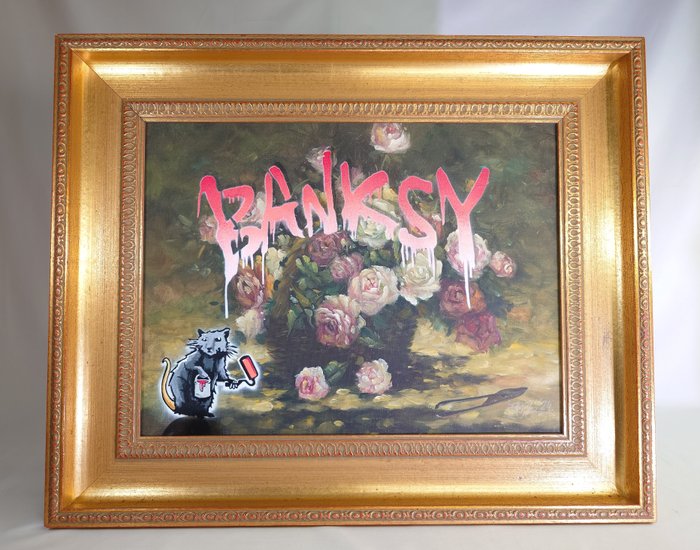 Fictional World (1980) - Banksy´s Rat with glowing Color