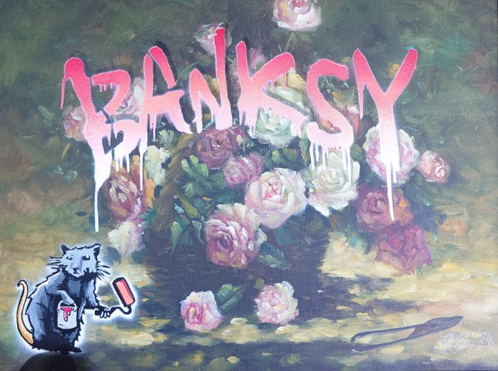 Fictional World (1980) - Banksy´s Rat with glowing Color