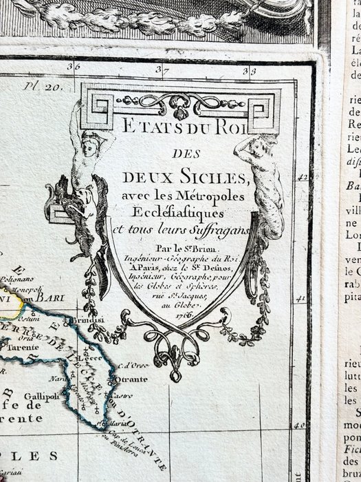 Italien - Sicile, Pouille, Calabre, Basilikat; Louis Charles Desnos - Etats du Roi des Deux Siciles - 1761-1780