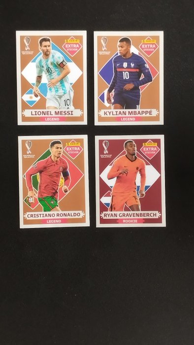 Panini - Messi/Ronaldo/Mbappé WC 2006 to 2022 - 6 stickers - 1 Mixed collection