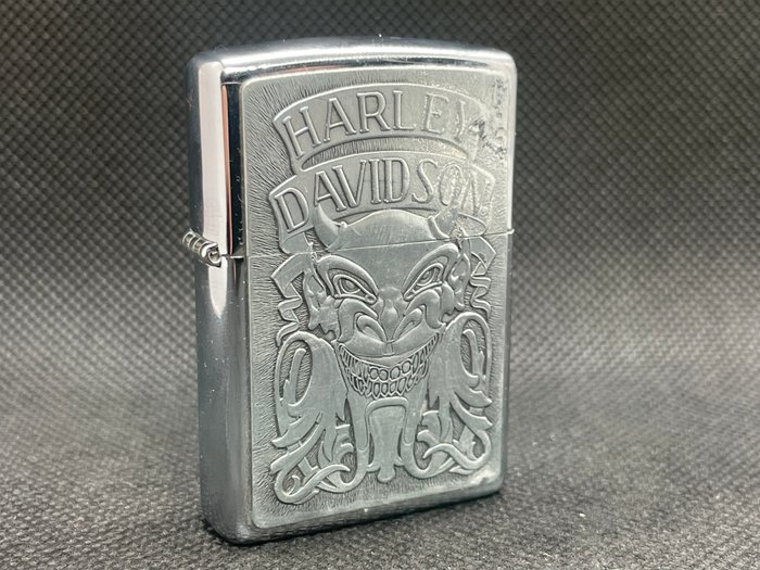 Zippo - Zippo Harley Davidson Devil Chrome - Lighter - Messing, Chrome -