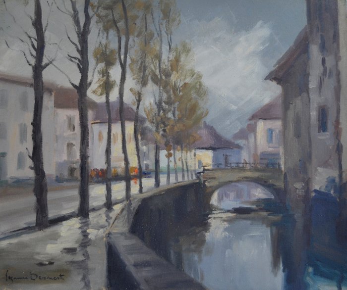 Suzanne Demarest (1900 - 1985) - " A quiet French town "