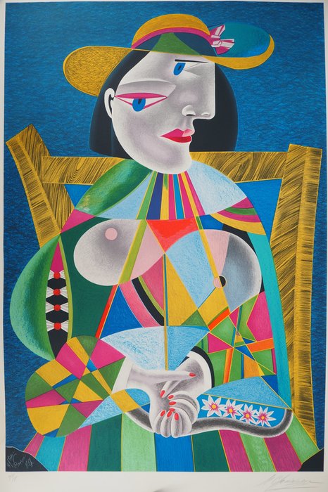 Mikhail Chemiakin (1943) - Hommage à Picasso : Femme au chapeau