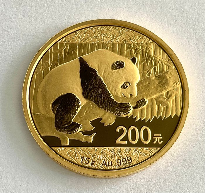 Kina. 200 Yuan 2016 Panda, 15g (.999)