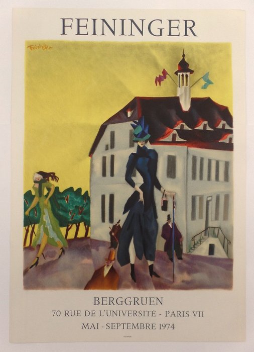 Lyonel Feininger - Expo poster - Berggruen -1974 - 1970‹erne