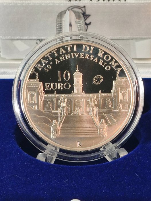 Italien. 10 Euro 2007 "Trattati di Roma" Proof  (Ingen mindstepris)