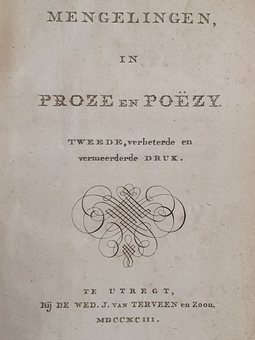 Hiëronymus Van Alphen - Mengelingen in proze en poëzy - 1793