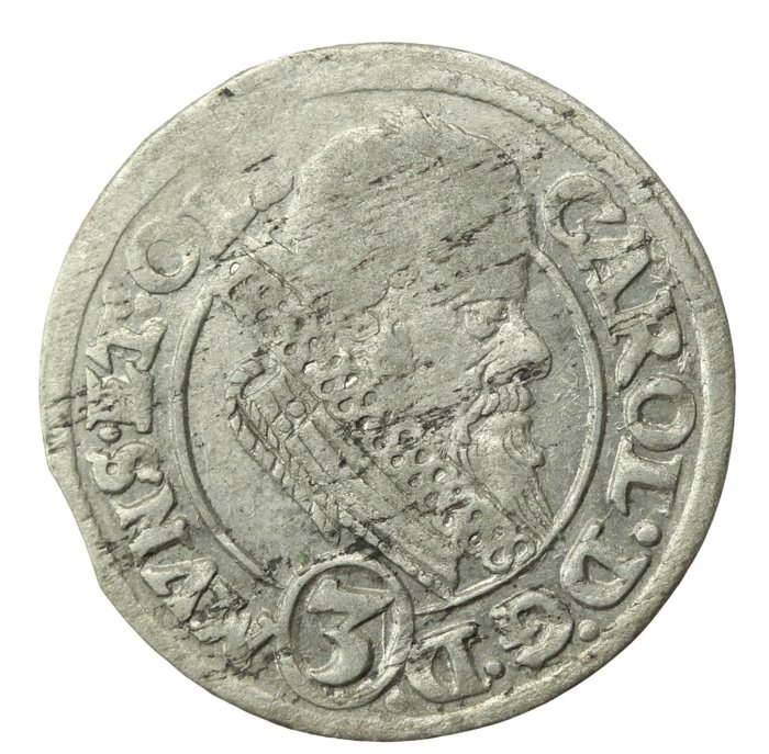 Polen Schlesien - Hertugdømmet Oels Karol II (1587–1617) 3 Kreuzer 1615  (Ingen mindstepris)