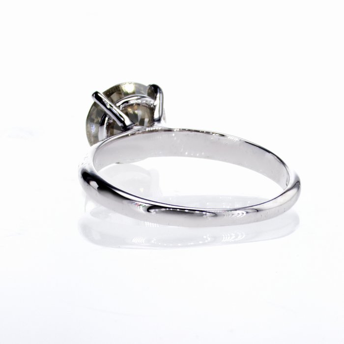 Ingen mindstepris - Forlovelsesring - 14 karat Hvidguld -  2.02ct. tw. Diamant (Naturfarvet)