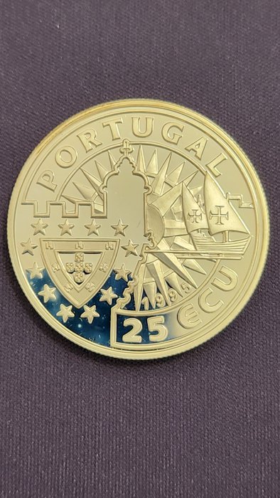 Portugal 25 Ecus 1995 Vasco Da Gama 925 Fine Silver  (Ingen mindstepris)