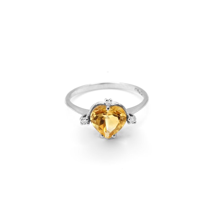 Ingen mindstepris - Ring - 18 kraat Hvidguld Diamant (Natur)