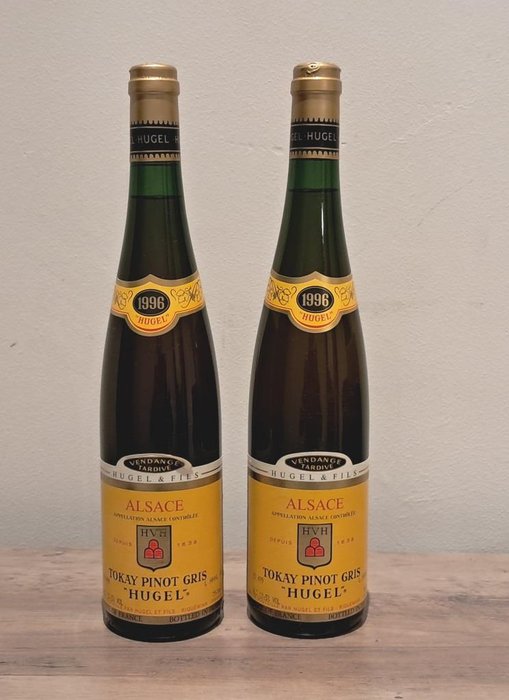 1996 Hugel, Tokay Pinot Gris, Vendange Tardive - Alsace - 2 Flasker (0,75 L)