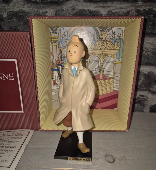 Statuette - Tintin - Statuette Leblon Delienne - Le sceptre d'Ottokar - ref 58 - 1994 - Harpiks (syntetisk harpiks)