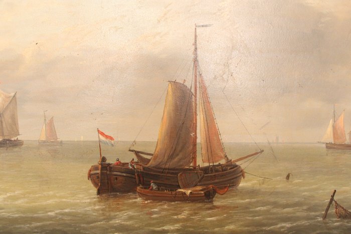 Charles-Louis Verboeckhoven (1802-1889) - Dutch fishing boat