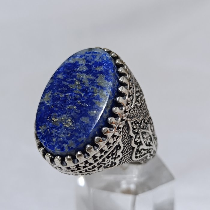 Lapis lazuli - Sølv - Ring - antik sølvring