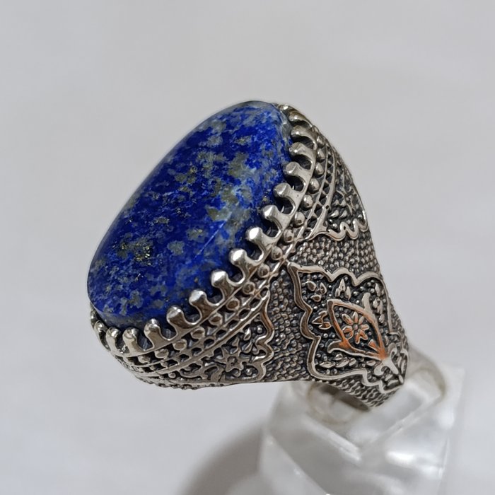 Lapis lazuli - Sølv - Ring - antik sølvring