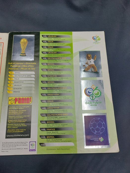 Panini - Germany 2006 World Cup - Cristiano Ronaldo, Lionel Messi Complete Album