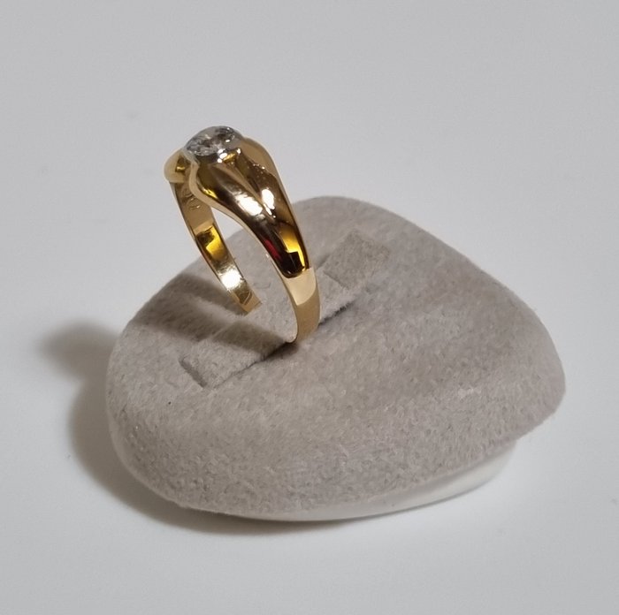 Ring - 18 kraat Gulguld Diamant (Natur)