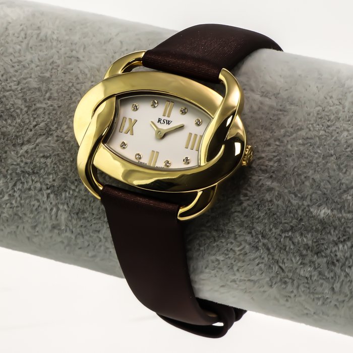 RSW - Wind Flower - Swiss watch - RSW6965-GL-1 - Brown Strap  Stones indexes - Ingen mindstepris - Kvinder - 2011-nu