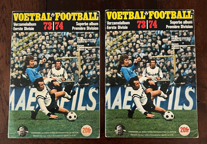 Vanderhout VI - Voetbal Football 73/74 -Belgium - 2 Incomplete Album