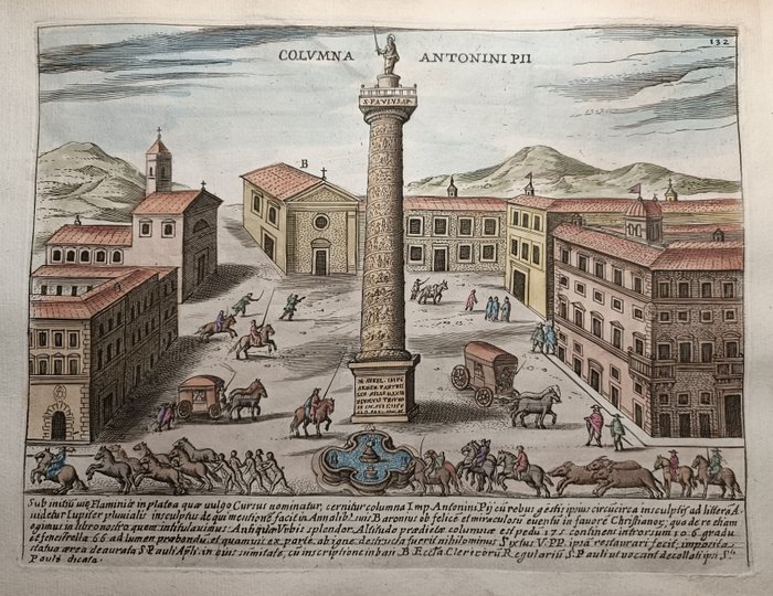 Italien - Lazio / Roma; G Lauro - Columna Antonini Pii - 1601-1620