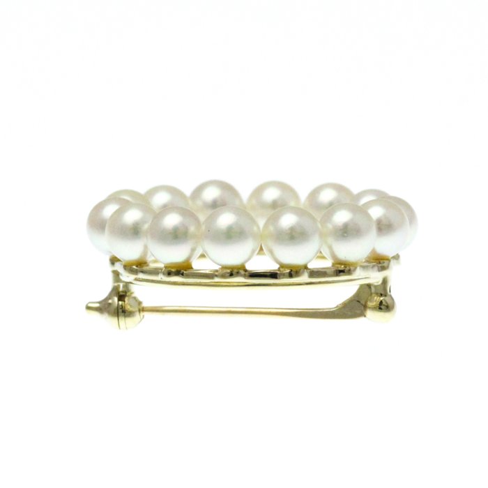 Mikimoto - Broche - 14 karat Gulguld