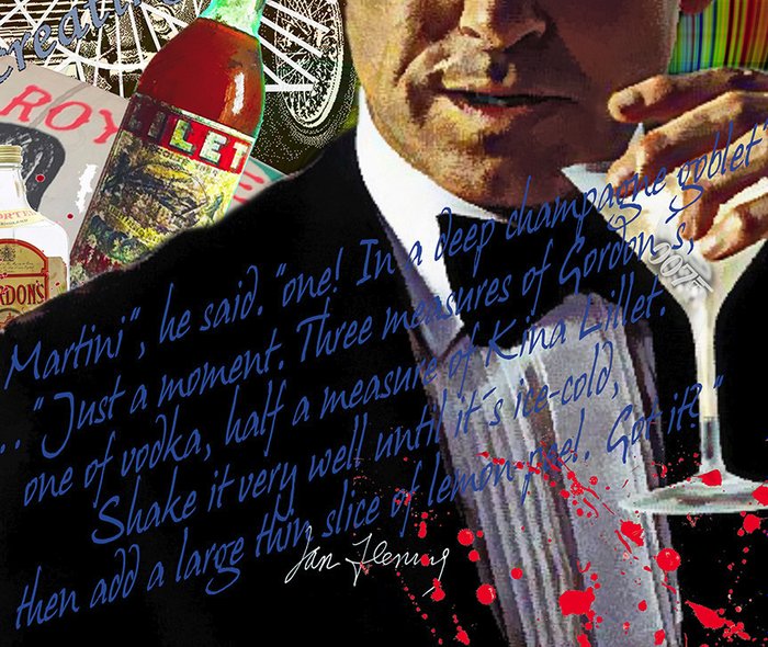 James Bond - Pierce Brosnan - Kunstværk "Martini" - Limited Edition