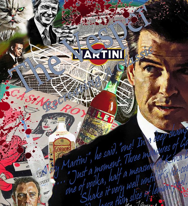 James Bond - Pierce Brosnan - Kunstværk "Martini" - Limited Edition