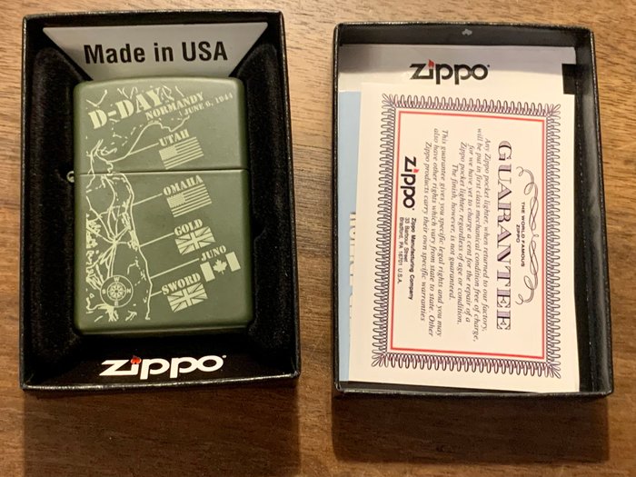 Zippo - D-Day - Lighter - Stål (rustfrit)