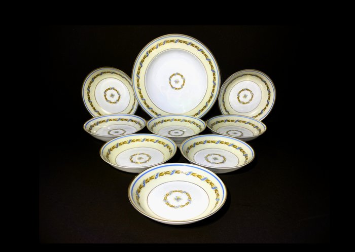 Limoges, Charles Ahrenfeldt - Dessertservice (9) - Porcelæn