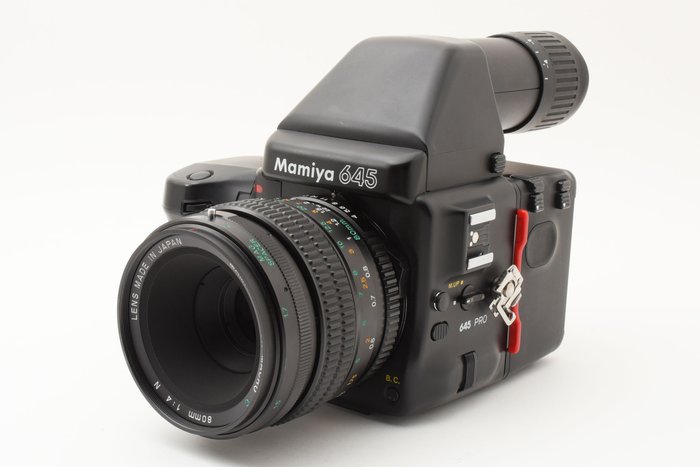 Mamiya 645 Pro TL Body AE Prism Finder + Winder 120 Film Back+Sekor C 80mm f/4.0 Mellemformat kamera