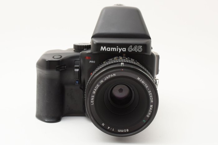 Mamiya 645 Pro TL Body AE Prism Finder + Winder 120 Film Back+Sekor C 80mm f/4.0 Mellemformat kamera