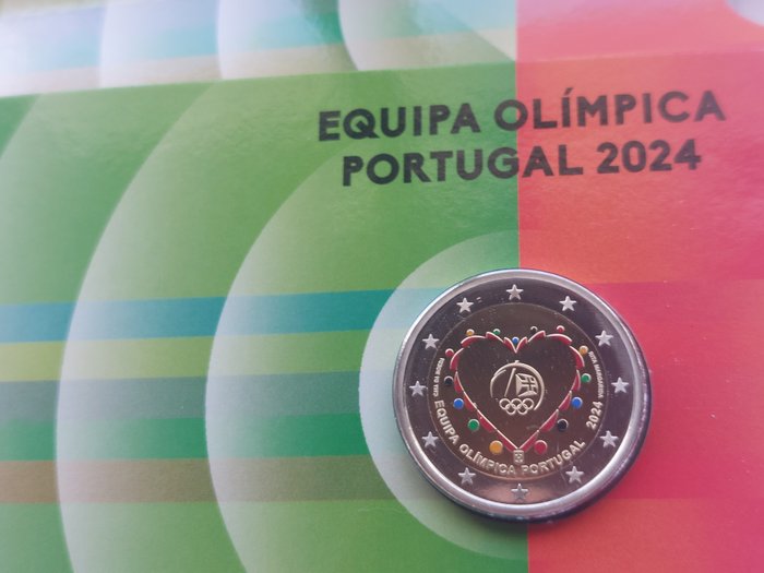 Portugal. 2 Euro 2024 "Equipa Olímpica Portugal" Proof  (Ingen mindstepris)