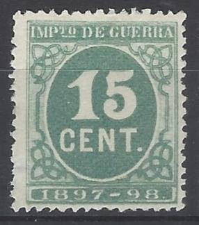 Spanien 1897 - Grønne figurer - godt centreret - Edifil nº 232/35