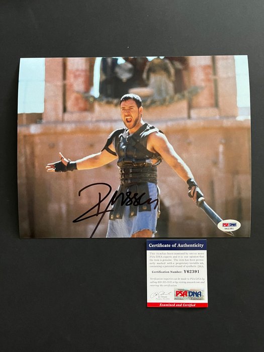 Gladiator, Russell Crowe (Maximus) - Signed in Person - with PSA/DNA Certificate - Autograph, photo - No Reserve!