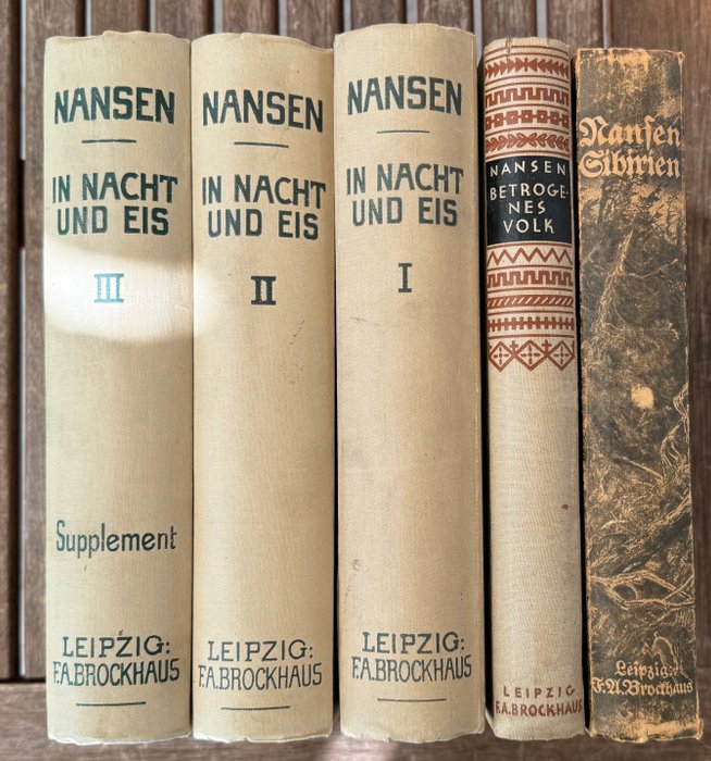 Fridtjof Nansen - Konvolut von Firdtjof Nansen - 5 Bücher - 1928-1897